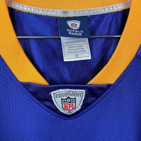 Reebok Onfield NFL Minnesota Vikings Adrian Peterson #28 Jersey Size 52 - Picture 3 of 8